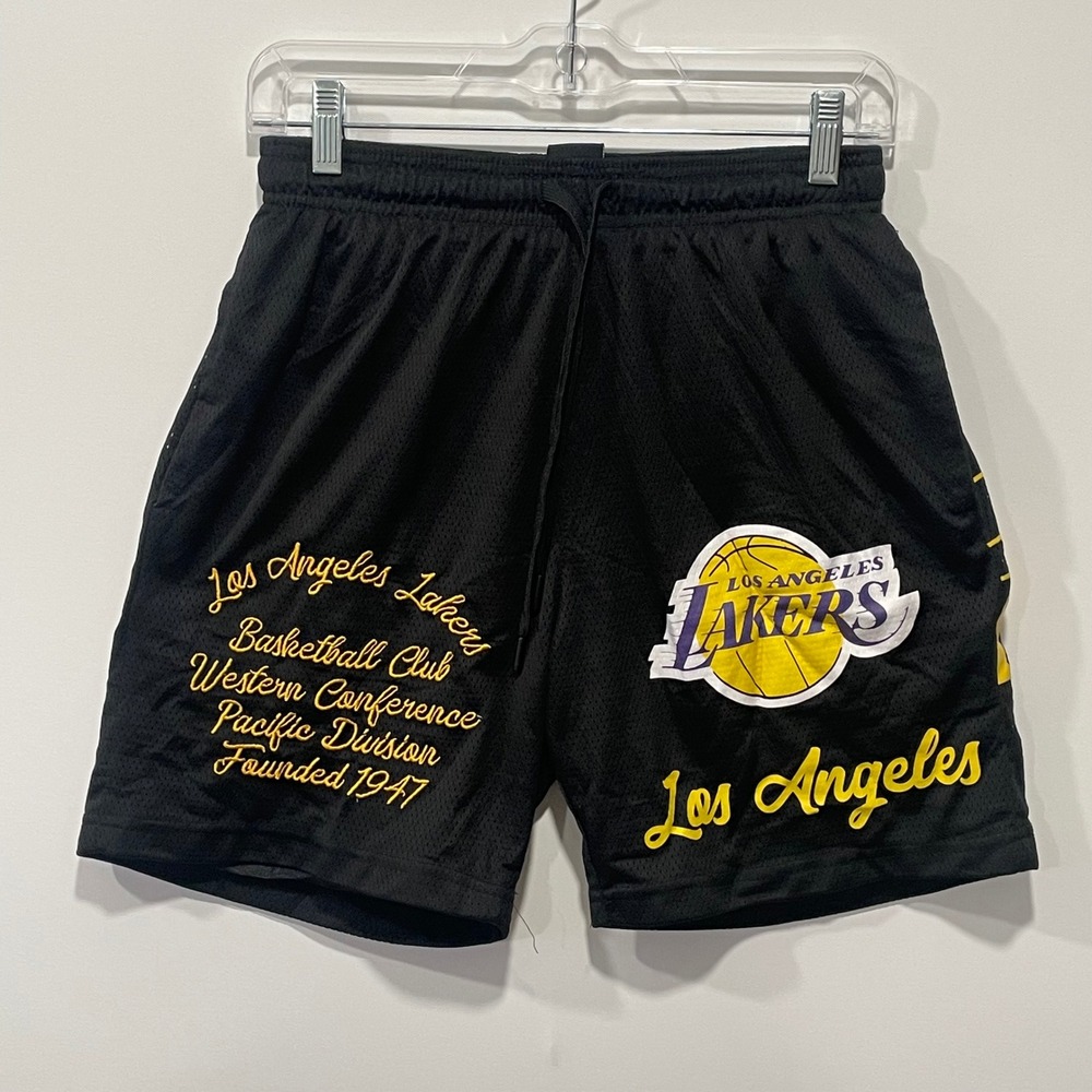 ULTRA GAME Los Angeles Lakers Mens‎ Basketball Shorts Black XS NBA Licensed